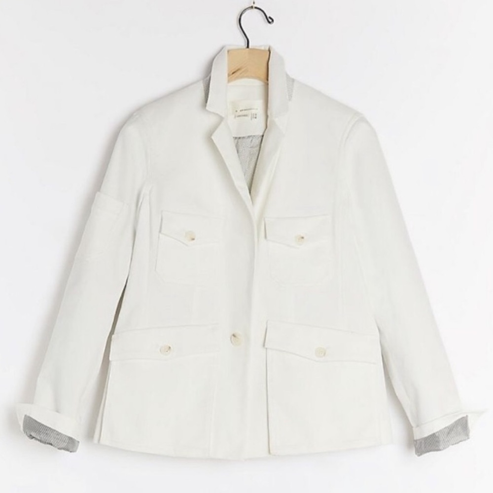 Anthropologie Neve Utility Jacket White Size 8 - Picture 2 of 9
